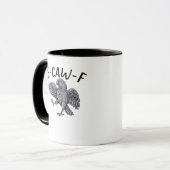F Caw F Minimales Sauberes Design Tasse (Vorderseite Links)