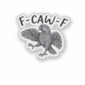 F Caw F Minimalistisches sauberes Design Aufkleber (Vorderseite)