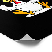 F-Caw-F Quote Rooster Meme Poster (Ecke)