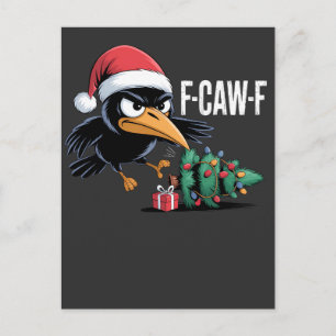 F-caw-f Rabe Krähe Xmas Baum Weihnachten Rabe