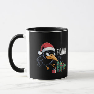 F-caw-f Rabe Krähe Xmas Baum Weihnachten Rabe Tasse