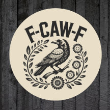 F-CAW-F Rabe Lustiger Blumenkranz Dunkler Humor