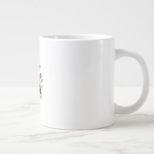 F-Caw-F Rabe Mond Gothic Halloween Krähe Vogel Lie Jumbo-Tasse (Rechts)