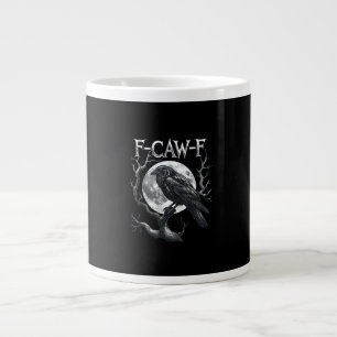 F-Caw-F Rabe Mond Gothic Halloween Krähe Vogel Lie Jumbo-Tasse