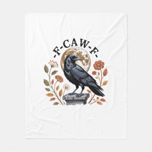 F-Caw-F Rabenmond Gothic Halloween Krähe Vogel Lie Fleecedecke