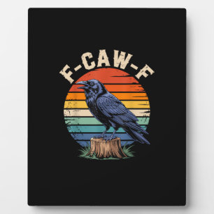 F-Caw-F Rabenmond Gothik Halloween Krähe Vogel Lie Fotoplatte