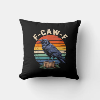 F-Caw-F Rabenmond Gothik Halloween Krähe Vogel Lie Kissen