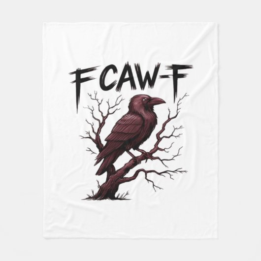 F-Caw-F Raven Classic Fleecedecke (Vorderseite)