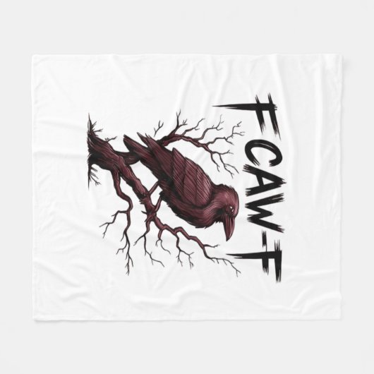 F-Caw-F Raven Classic Fleecedecke (Vorderseite (Horizontal))