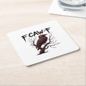 F-Caw-F Raven Classic Rechteckiger Pappuntersetzer (angewinkelt)