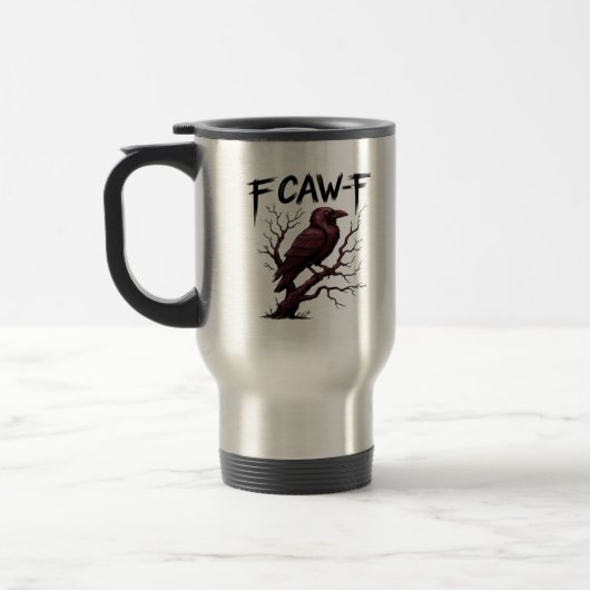 F-Caw-F Raven Classic Reisebecher (Links)