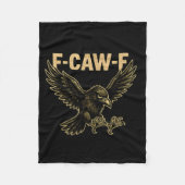 F Caw F Raven Fcawf Crow Fawk Off Gothic Funny Bir Fleecedecke (Vorderseite)