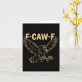 F Caw F Raven Fcawf Crow Fawk Off Gothic Funny Bir Karte (Gelbe Blume)
