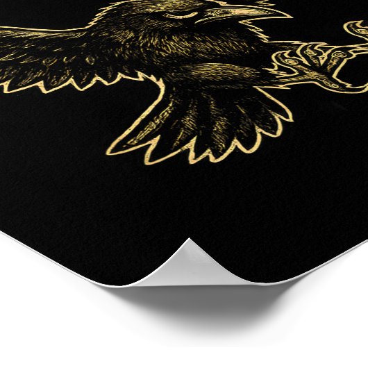 F Caw F Raven Fcawf Crow Fawk Off Gothic Funny Bir Poster (Ecke)