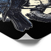 F-caw-f Raven Funny Crow Pun Retro Gothic Aestheti Poster (Ecke)