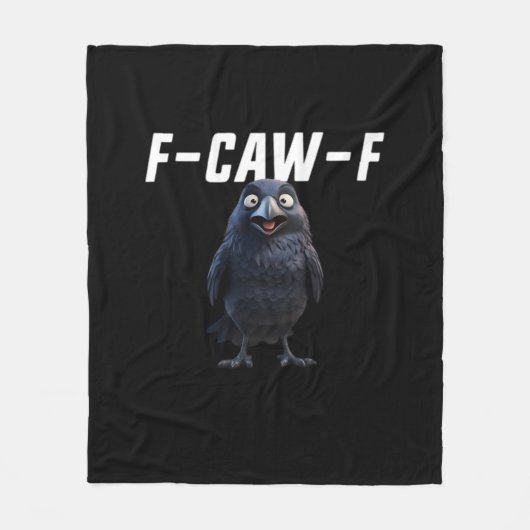 F Caw F Raven Funny Gear Creative Style Fleecedecke (Vorderseite)
