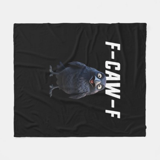 F Caw F Raven Funny Gear Creative Style Fleecedecke (Vorderseite (Horizontal))