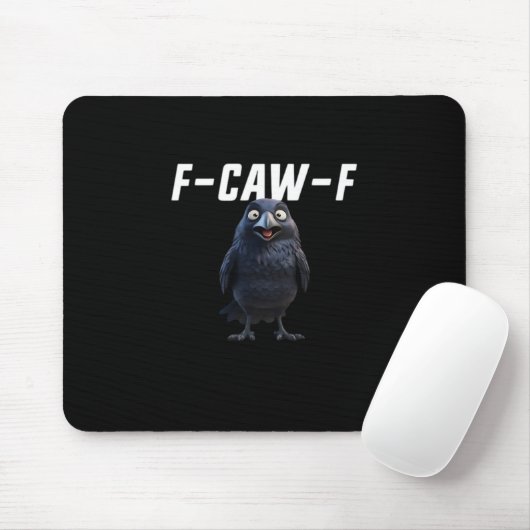 F Caw F Raven Funny Gear Creative Style Mousepad (Mit Mouse)