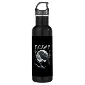 F-Caw-F Raven Moon Gothic Halloween Crow Bird Love Edelstahlflasche (Vorderseite)