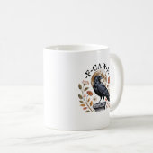 F-Caw-F Raven Moon Gothic Halloween Crow Bird Love Kaffeetasse (VorderseiteRechts)