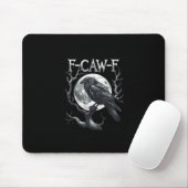 F-Caw-F Raven Moon Gothic Halloween Crow Bird Love Mousepad (Mit Mouse)