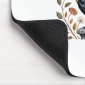 F-Caw-F Raven Moon Gothic Halloween Crow Bird Love Mousepad (Ecke)