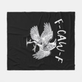 F-Caw-F Raven Retro Classic Fleecedecke (Vorderseite (Horizontal))