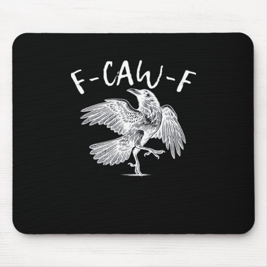 F-Caw-F Raven Retro Classic Mousepad (Vorne)