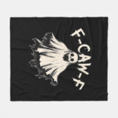 F Caw F Raven Retro Classic Style Fleecedecke (Vorderseite (Horizontal))