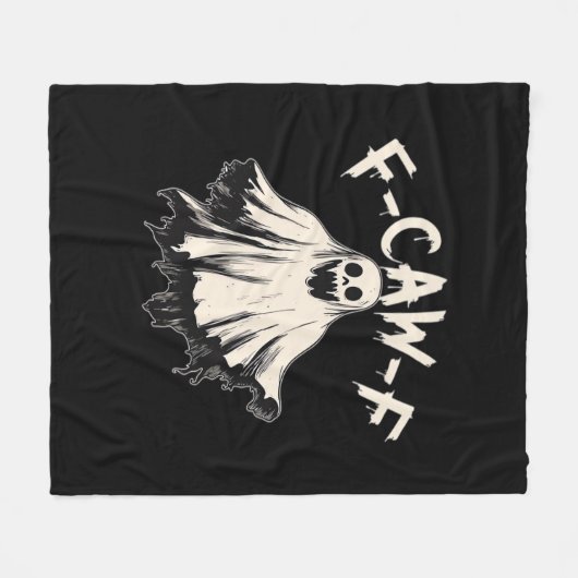 F Caw F Raven Retro Classic Style Fleecedecke (Vorderseite (Horizontal))