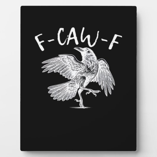 F-Caw-F Raven Retro Klassiker Fotoplatte (Vorderseite)