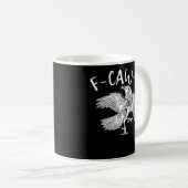 F-Caw-F Raven Vintage-Grafik Kaffeetasse (VorderseiteRechts)