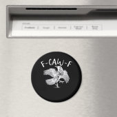 F-Caw-F Raven Vintage Grafik Magnet (In Situ (Geschirrspüler))