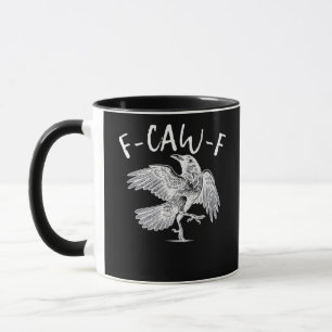 F-Caw-F Raven Vintage Grafik Tasse