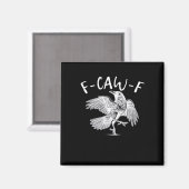 F-Caw-F Raven Vintage Graphic Magnet (Vorderseite/Rückseite)