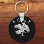 F-Caw-F Raven Vintage Graphic Schlüsselanhänger (Vorderseite)