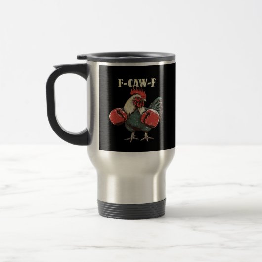 F-Caw-F Retro Classic Hühnchen Reisebecher (Links)