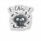 F Caw F Retro Classic Style Aufkleber (Vorderseite)
