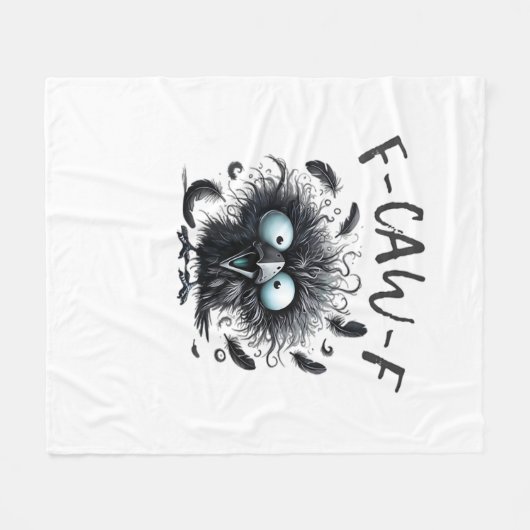 F Caw F Retro Classic Style Fleecedecke (Vorderseite (Horizontal))
