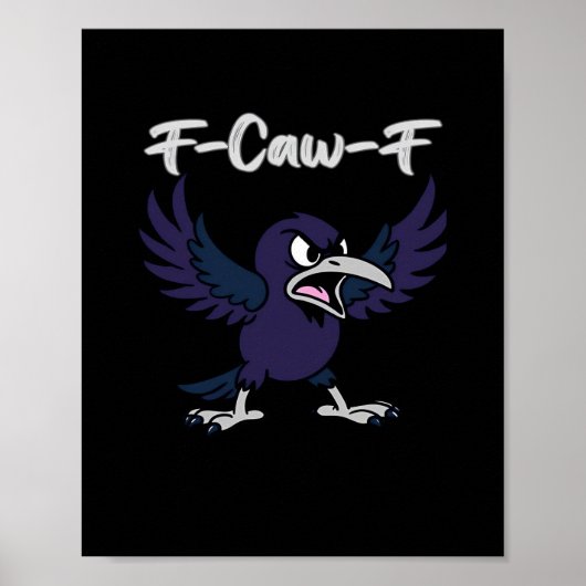F-Caw-F Retro Graphic Poster (Vorne)