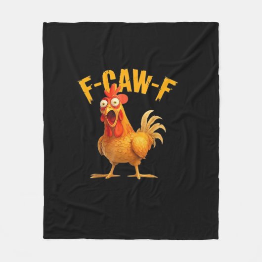 F-Caw-F Retro Klassiker Fleecedecke (Vorderseite)