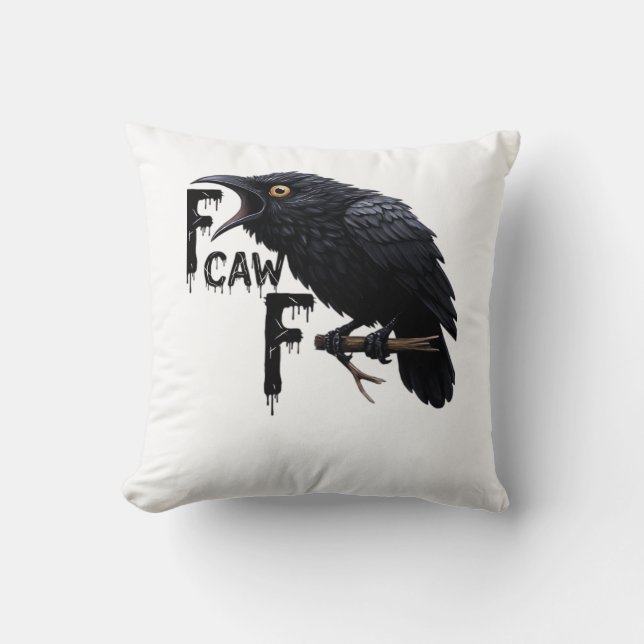 F Caw F Retro Klassiker Kissen (Vorderseite)