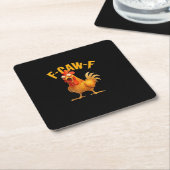F-Caw-F Retro Klassiker Rechteckiger Pappuntersetzer (angewinkelt)