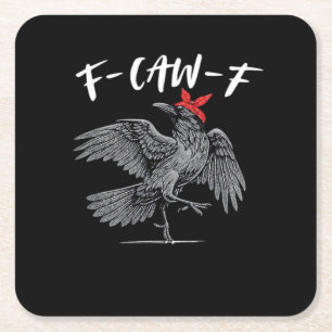 F-Caw-F Retro Klassiker Rechteckiger Pappuntersetzer