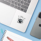 F Caw F Retro Klassischer Stil Aufkleber (Laptop mit iPhone)