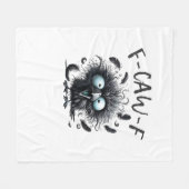 F Caw F Retro Klassischer Stil Fleecedecke (Vorderseite (Horizontal))