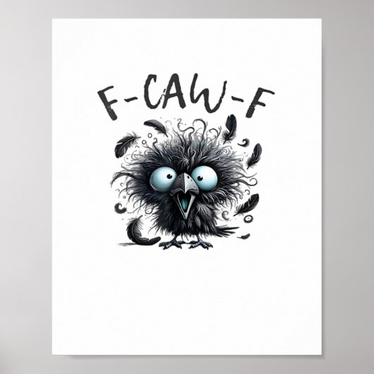 F Caw F Retro Klassischer Stil Poster (Vorne)