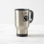 F Caw F Retro Klassischer Stil Reisebecher (VorderseiteRechts)