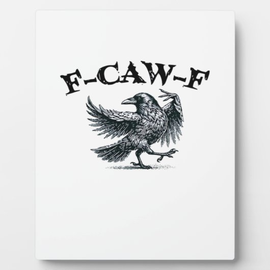 F-Caw-F Retro-Stil Fotoplatte (Vorderseite)