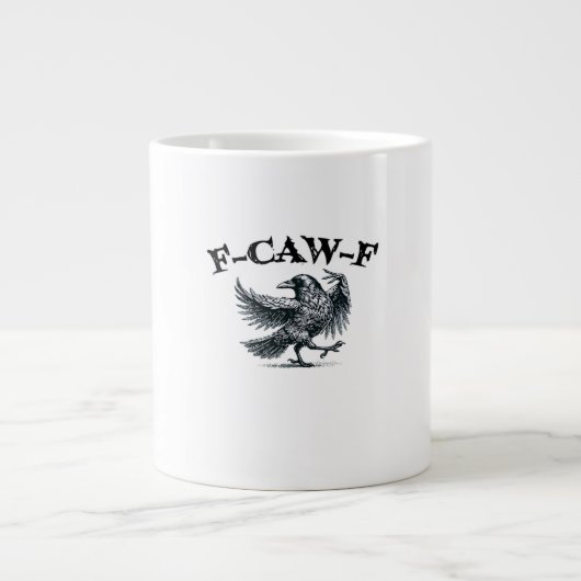 F-Caw-F Retro-Stil Jumbo-Tasse (Vorderseite)